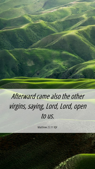 Picture 06 - Matthew 25:11 KJV Mobile Phone Wallpaper - Afterward came also the other virgins, saying, - Mobile Bible Verse Wallpaper