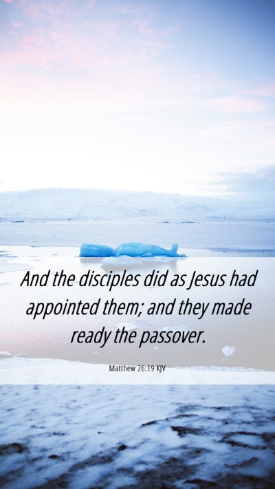 Picture 06 - Matthew 26:19 KJV Mobile Phone Wallpaper - And the disciples did as Jesus had appointed - Mobile Bible Verse Wallpaper