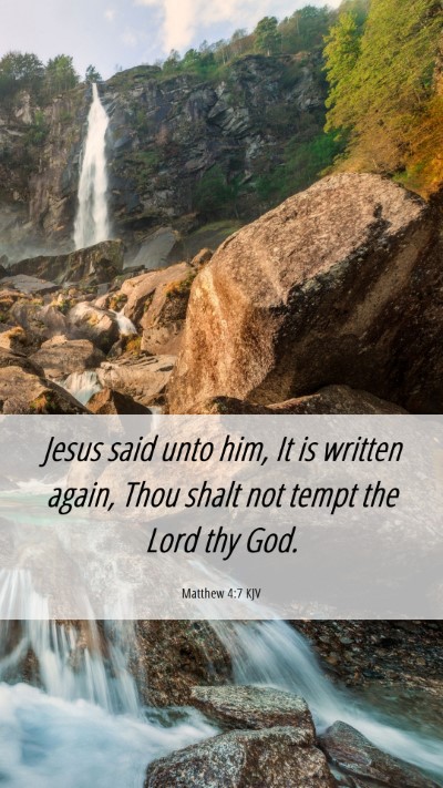 Picture 06 - Matthew 4:7 KJV Mobile Phone Wallpaper - Jesus said unto him, It is written again, Thou - Mobile Bible Verse Wallpaper