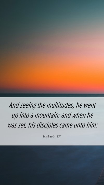 Picture 06 - Matthew 5:1 KJV Mobile Phone Wallpaper - And seeing the multitudes, he went up into a - Mobile Bible Verse Wallpaper