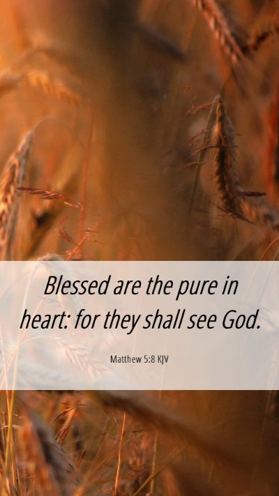 Picture 06 - Matthew 5:8 KJV Mobile Phone Wallpaper - Blessed are the pure in heart: for they shall see - Mobile Bible Verse Wallpaper