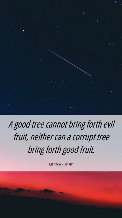 Picture 06 - Matthew 7:18 KJV Mobile Phone Wallpaper - A good tree cannot bring forth evil fruit, - Mobile Bible Verse Wallpaper