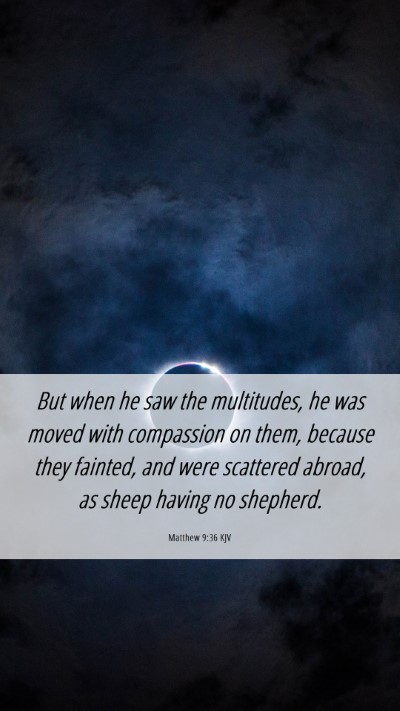 Picture 06 - Matthew 9:36 KJV Mobile Phone Wallpaper - But when he saw the multitudes, he was moved with - Mobile Bible Verse Wallpaper