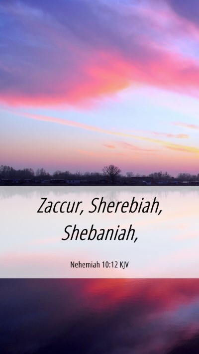 Picture 06 - Nehemiah 10:12 KJV Mobile Phone Wallpaper - Zaccur, Sherebiah, - Mobile Bible Verse Wallpaper