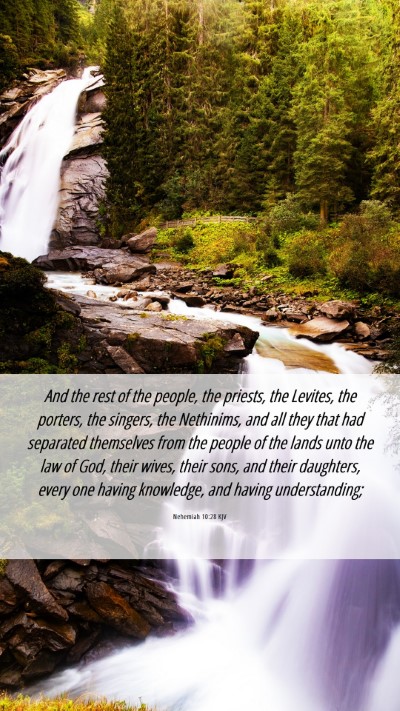 Picture 06 - Nehemiah 10:28 KJV Mobile Phone Wallpaper - And the rest of the people, the priests, the - Mobile Bible Verse Wallpaper