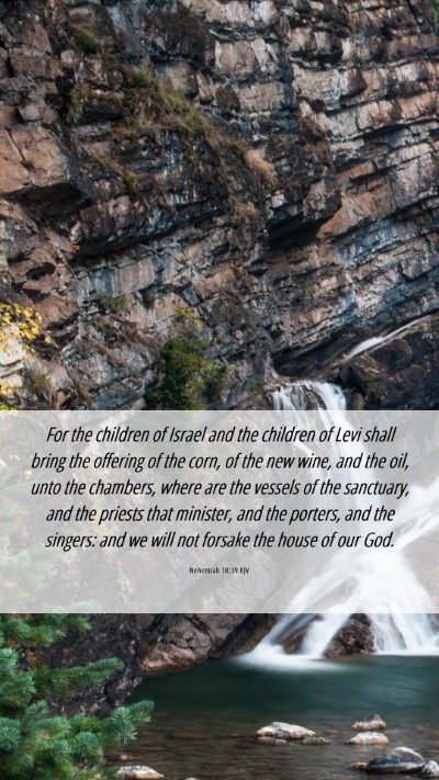 Picture 06 - Nehemiah 10:39 KJV Mobile Phone Wallpaper - For the children of Israel and the children of - Mobile Bible Verse Wallpaper