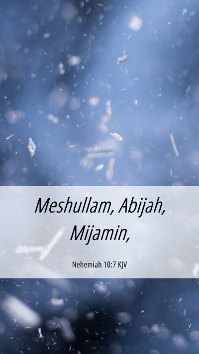 Picture 06 - Nehemiah 10:7 KJV Mobile Phone Wallpaper - Meshullam, Abijah, - Mobile Bible Verse Wallpaper
