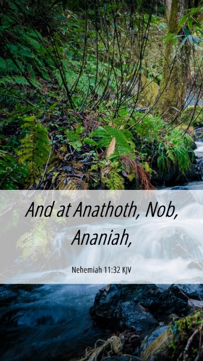 Picture 06 - Nehemiah 11:32 KJV Mobile Phone Wallpaper - And at Anathoth, Nob, - Mobile Bible Verse Wallpaper