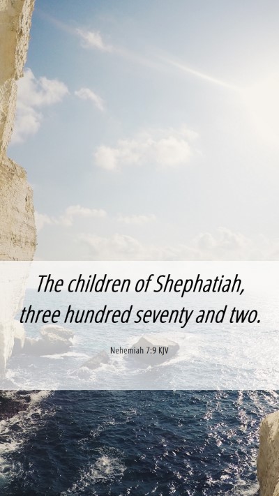 Picture 06 - Nehemiah 7:9 KJV Mobile Phone Wallpaper - The children of Shephatiah, three hundred seventy - Mobile Bible Verse Wallpaper