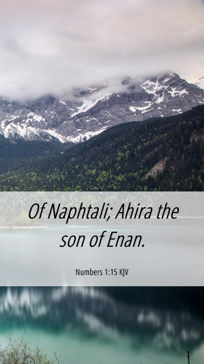 Picture 06 - Numbers 1:15 KJV Mobile Phone Wallpaper - Of Naphtali; Ahira the son of - Mobile Bible Verse Wallpaper