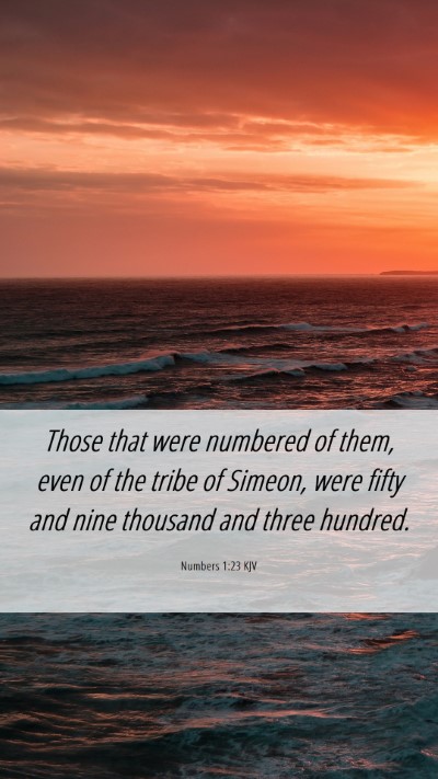 Picture 06 - Numbers 1:23 KJV Mobile Phone Wallpaper - Those that were numbered of them, even of the - Mobile Bible Verse Wallpaper