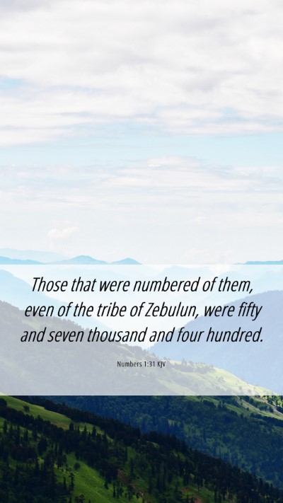 Picture 06 - Numbers 1:31 KJV Mobile Phone Wallpaper - Those that were numbered of them, even of the - Mobile Bible Verse Wallpaper