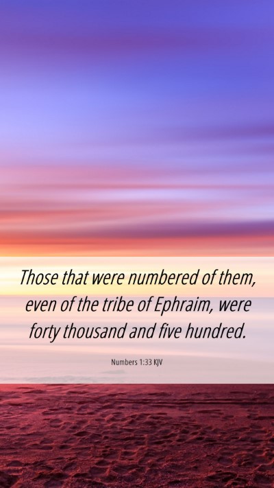 Picture 06 - Numbers 1:33 KJV Mobile Phone Wallpaper - Those that were numbered of them, even of the - Mobile Bible Verse Wallpaper