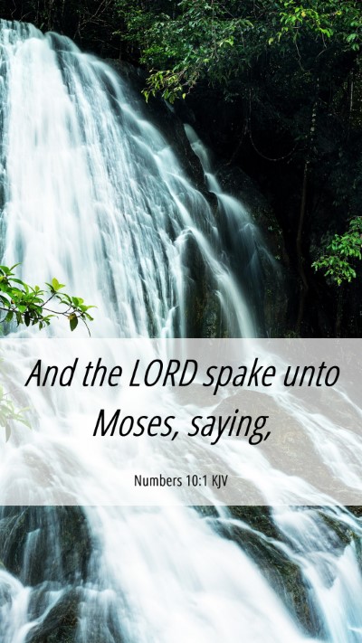 Picture 06 - Numbers 10:1 KJV Mobile Phone Wallpaper - And the LORD spake unto Moses, - Mobile Bible Verse Wallpaper