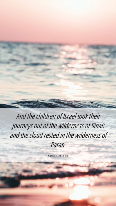 Picture 06 - Numbers 10:12 KJV Mobile Phone Wallpaper - And the children of Israel took their journeys - Mobile Bible Verse Wallpaper
