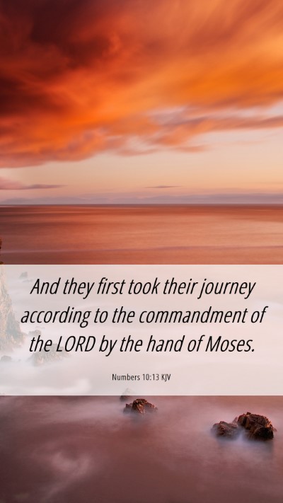 Picture 06 - Numbers 10:13 KJV Mobile Phone Wallpaper - And they first took their journey according to - Mobile Bible Verse Wallpaper