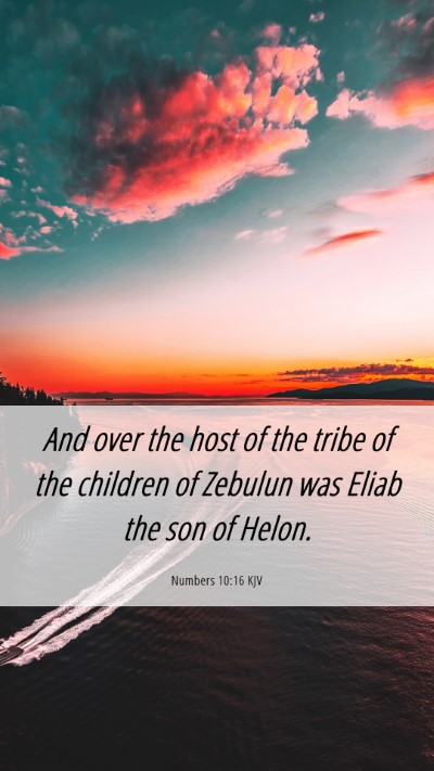 Picture 06 - Numbers 10:16 KJV Mobile Phone Wallpaper - And over the host of the tribe of the children of - Mobile Bible Verse Wallpaper