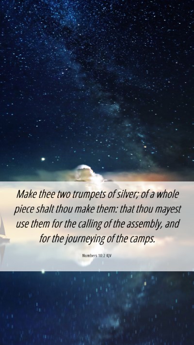 Picture 06 - Numbers 10:2 KJV Mobile Phone Wallpaper - Make thee two trumpets of silver; of a whole - Mobile Bible Verse Wallpaper