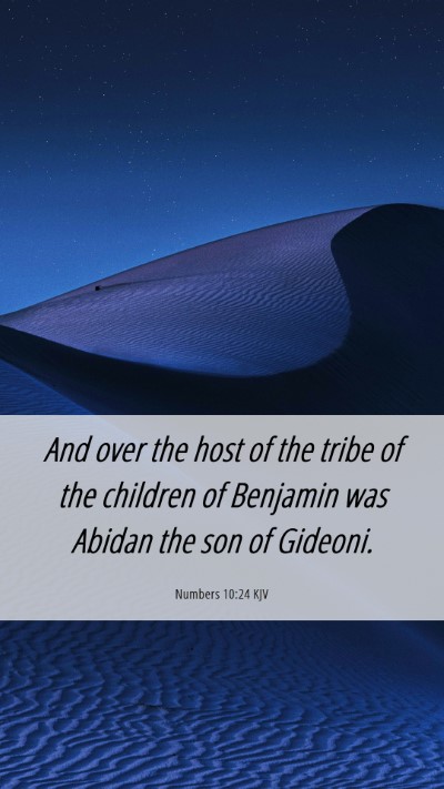 Picture 06 - Numbers 10:24 KJV Mobile Phone Wallpaper - And over the host of the tribe of the children of - Mobile Bible Verse Wallpaper