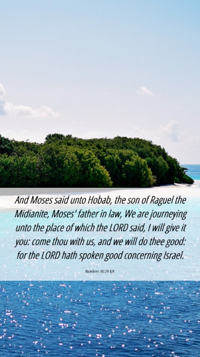 Picture 06 - Numbers 10:29 KJV Mobile Phone Wallpaper - And Moses said unto Hobab, the son of Raguel the - Mobile Bible Verse Wallpaper