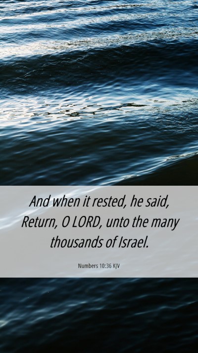 Picture 06 - Numbers 10:36 KJV Mobile Phone Wallpaper - And when it rested, he said, Return, O LORD, unto - Mobile Bible Verse Wallpaper