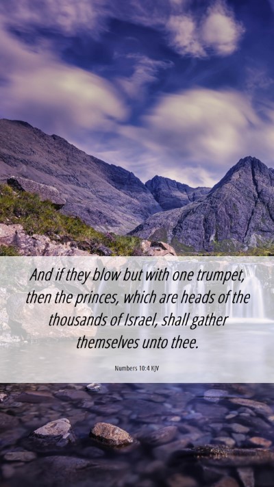 Picture 06 - Numbers 10:4 KJV Mobile Phone Wallpaper - And if they blow but with one trumpet, then the - Mobile Bible Verse Wallpaper