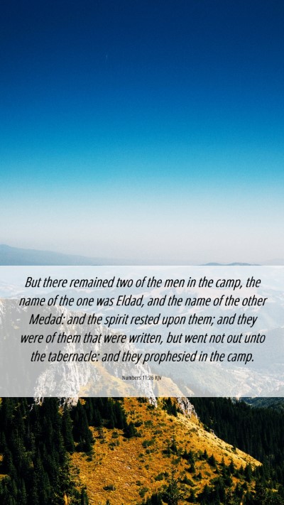 Picture 06 - Numbers 11:26 KJV Mobile Phone Wallpaper - But there remained two of the men in the camp, - Mobile Bible Verse Wallpaper