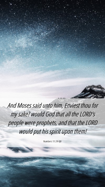 Picture 06 - Numbers 11:29 KJV Mobile Phone Wallpaper - And Moses said unto him, Enviest thou for my - Mobile Bible Verse Wallpaper