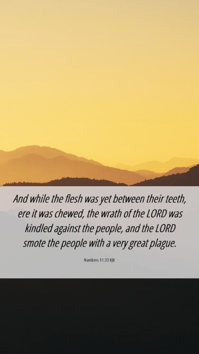 Picture 06 - Numbers 11:33 KJV Mobile Phone Wallpaper - And while the flesh was yet between their teeth, - Mobile Bible Verse Wallpaper