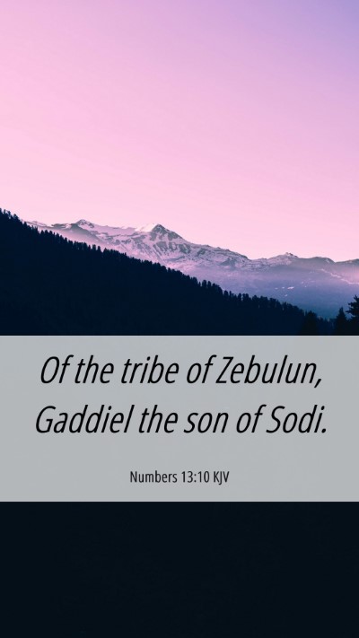 Picture 06 - Numbers 13:10 KJV Mobile Phone Wallpaper - Of the tribe of Zebulun, Gaddiel the son of - Mobile Bible Verse Wallpaper