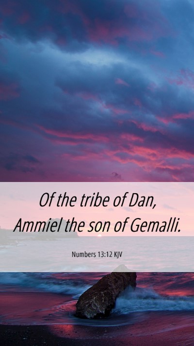 Picture 06 - Numbers 13:12 KJV Mobile Phone Wallpaper - Of the tribe of Dan, Ammiel the son of - Mobile Bible Verse Wallpaper