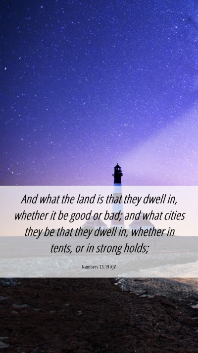 Picture 06 - Numbers 13:19 KJV Mobile Phone Wallpaper - And what the land is that they dwell in, whether - Mobile Bible Verse Wallpaper