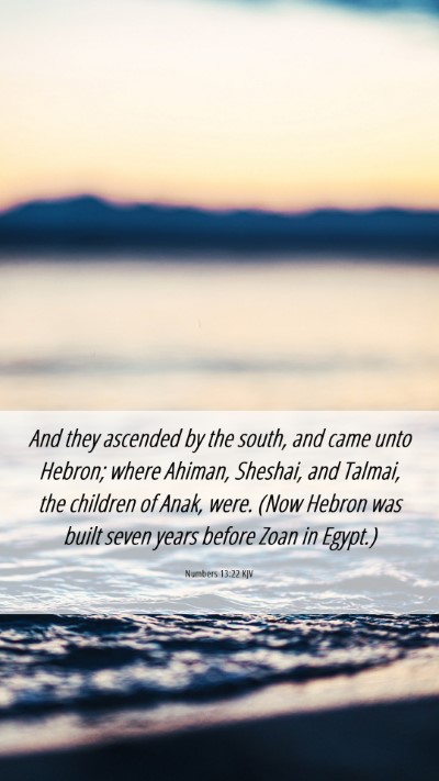 Picture 06 - Numbers 13:22 KJV Mobile Phone Wallpaper - And they ascended by the south, and came unto - Mobile Bible Verse Wallpaper
