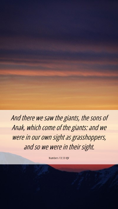 Picture 06 - Numbers 13:33 KJV Mobile Phone Wallpaper - And there we saw the giants, the sons of Anak, - Mobile Bible Verse Wallpaper
