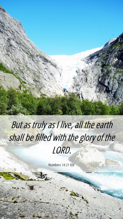 Picture 06 - Numbers 14:21 KJV Mobile Phone Wallpaper - But as truly as I live, all the earth shall be - Mobile Bible Verse Wallpaper