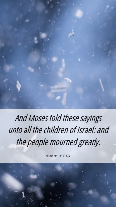 Picture 06 - Numbers 14:39 KJV Mobile Phone Wallpaper - And Moses told these sayings unto all the - Mobile Bible Verse Wallpaper