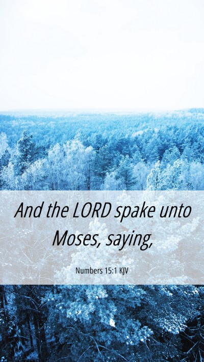 Picture 06 - Numbers 15:1 KJV Mobile Phone Wallpaper - And the LORD spake unto Moses, - Mobile Bible Verse Wallpaper