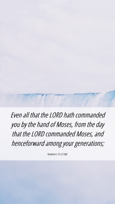 Picture 06 - Numbers 15:23 KJV Mobile Phone Wallpaper - Even all that the LORD hath commanded you by the - Mobile Bible Verse Wallpaper