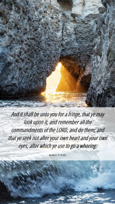 Picture 06 - Numbers 15:39 KJV Mobile Phone Wallpaper - And it shall be unto you for a fringe, that ye - Mobile Bible Verse Wallpaper