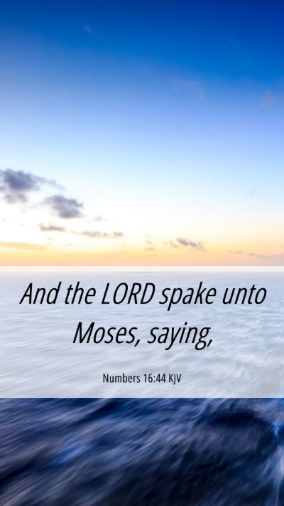 Picture 06 - Numbers 16:44 KJV Mobile Phone Wallpaper - And the LORD spake unto Moses, - Mobile Bible Verse Wallpaper