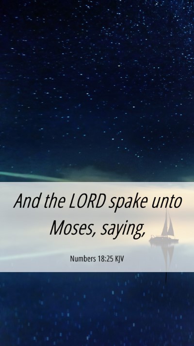 Picture 06 - Numbers 18:25 KJV Mobile Phone Wallpaper - And the LORD spake unto Moses, - Mobile Bible Verse Wallpaper