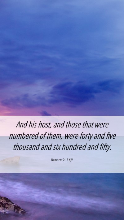 Picture 06 - Numbers 2:15 KJV Mobile Phone Wallpaper - And his host, and those that were numbered of - Mobile Bible Verse Wallpaper