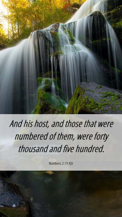Picture 06 - Numbers 2:19 KJV Mobile Phone Wallpaper - And his host, and those that were numbered of - Mobile Bible Verse Wallpaper