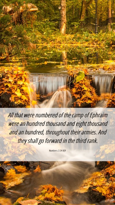 Picture 06 - Numbers 2:24 KJV Mobile Phone Wallpaper - All that were numbered of the camp of Ephraim - Mobile Bible Verse Wallpaper