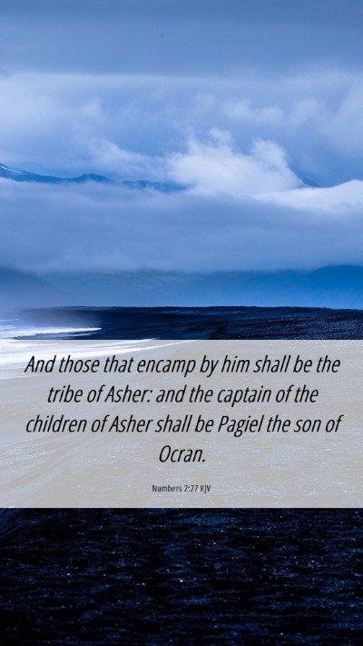 Picture 06 - Numbers 2:27 KJV Mobile Phone Wallpaper - And those that encamp by him shall be the tribe - Mobile Bible Verse Wallpaper