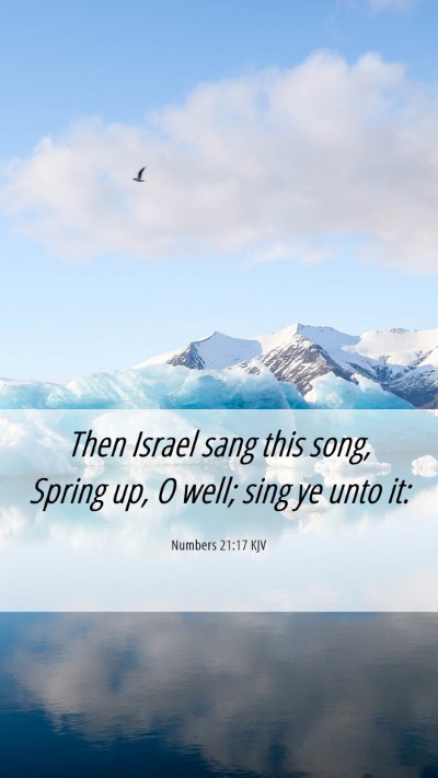 Picture 06 - Numbers 21:17 KJV Mobile Phone Wallpaper - Then Israel sang this song, Spring up, O well; - Mobile Bible Verse Wallpaper