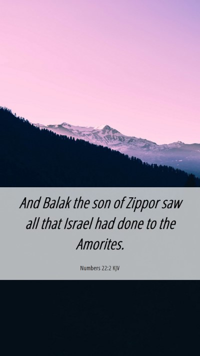 Picture 06 - Numbers 22:2 KJV Mobile Phone Wallpaper - And Balak the son of Zippor saw all that Israel - Mobile Bible Verse Wallpaper