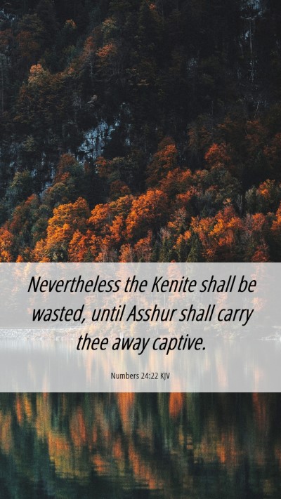 Picture 06 - Numbers 24:22 KJV Mobile Phone Wallpaper - Nevertheless the Kenite shall be wasted, until - Mobile Bible Verse Wallpaper