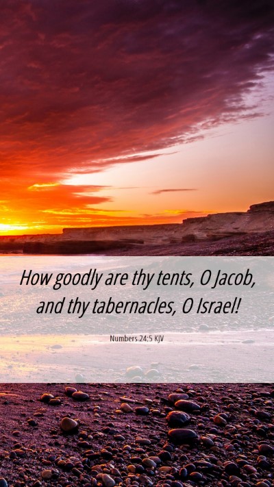 Picture 06 - Numbers 24:5 KJV Mobile Phone Wallpaper - How goodly are thy tents, O Jacob, and thy - Mobile Bible Verse Wallpaper