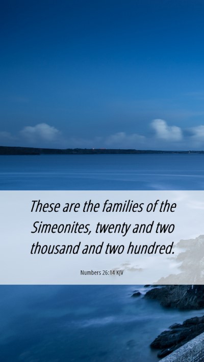Picture 06 - Numbers 26:14 KJV Mobile Phone Wallpaper - These are the families of the Simeonites, twenty - Mobile Bible Verse Wallpaper